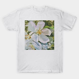 Ensemble - Apple Blossom flower painting T-Shirt